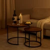 Relaxdays 2 pramoninio stiliaus įstatomų staliukų rinkinys