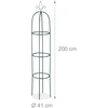 Relaxdays 2 sodo obeliskų rinkinys 200 cm žalias
