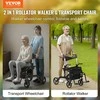 Vevor 2 viename vaikštynė ir transporto kėdė pagyvenusiems