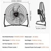 Ventiliatorius VEVOR 2 vnt. 50 cm pramoniniai grindų ventiliatoriai