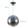 Relaxdays 20 cm disko rutulys su šviesa ir varikliu
