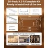 VEVOR 20 dalių 1 m U formos LED aliuminio profilis