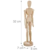 Relaxdays 2x medinis manekenas 30cm