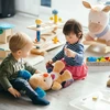Kodustaar 3 baltų bambukinių laikymo krepšelių rinkinys
