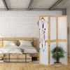 Relaxdays 3 dalių sulankstoma širma su bambukiniu rėmu