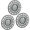 Kodustaar 3 dekoratyvinių veidrodžių rinkinys sidabrinė/pilka