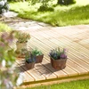 Kodustaar 3 kokosinių ir medinių gėlių vazonų rinkinys