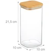 Relaxdays 3 laikymo indelių su dangteliais rinkinys 1500 ml