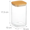 Relaxdays 3 laikymo stiklainių su dangteliais rinkinys 1200 ml