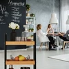 Relaxdays 3 pakopų bambukinis serviravimo vežimėlis