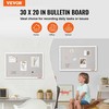 Vevor 30x20 cm balta kamštiena su lino paviršiumi