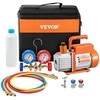 Vevor 3.5 cfm šaldymo vakuuminis siurblys ir manometrų komplektas