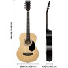 Vevor 36 colių akustinė gitara pradedantiesiems