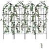 Vevor 4 dalių metalinis sodo groteles 180x51 cm