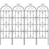 Vevor 4 dalių metalinis sodo groteles 180x51 cm