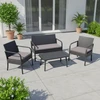 Relaxdays 4 dalių sodo komplektas iš ratano