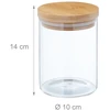 Relaxdays 4 laikymo stiklainių su dangteliu rinkinys 750 ml