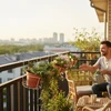 Relaxdays 4 pakabinamos vazonų laikiklių rinkinys