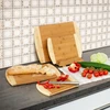 Relaxdays 4 pjaustymo lentelių rinkinys su stovu