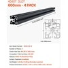 VEVOR 4 vnt. T formos 4040 aliuminio profiliai 600 mm