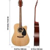 Vevor 41 cm akustinė gitara su dėklu