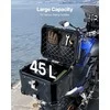 Vevor 45 l motociklo lagaminas universalus su odine apdaila