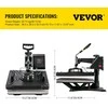 VEVOR 5 viename šilumos presas su priedais