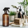 Relaxdays 6 rudų stiklinių purškimo buteliukų rinkinys 500ml