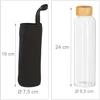 Relaxdays 6x gertuvė su bambukiniu dangteliu 500 ml