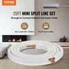 Vevor 7620 mm mini split linijų rinkinys su izoliacija