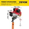 Vevor 800 kg elektrinis keltuvas su vežimėliu 1300W