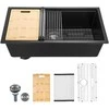 Vevor 84 cm granito virtuvinė kriauklė po stalviršiu