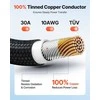 Vevor 9,14 m saulės baterijos prailginimo kabelis 10 AWG