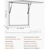Vevor 92x92 cm maisto langas su markize maisto sunkvežimiui