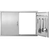 Vevor 990x660 mm lauko virtuvės durys iš nerūdijančio plieno