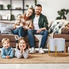 Relaxdays Aksominis pufas su 4 metalinėmis kojelėmis