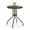 Relaxdays Apvalus sodo stalas rotango stiliaus