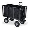 Relaxdays Aukštas tvirtas vežimėlis su pilkais ratlankiais
