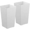 Vevor Aukšti vazonai rinkinys 2 vnt, 550 mm, balti