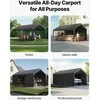 Vevor Automobilio pastogė su sienelėmis, 12x20 pėdų, pilka