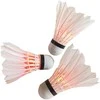 Enero badmintono plunksniniai kamuoliukai su LED, 3 vnt.