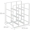 Relaxdays Balta metalinė vyno lentyna 9 buteliams