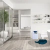 Relaxdays Balta skalbinių dėžė su dangčiu 105 L