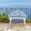 Relaxdays Balta sodo suoliukas vintažinio stiliaus