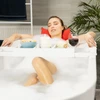 Relaxdays Baltas ištraukiamas vonios padėklas