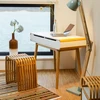 Relaxdays Baltas rašomasis stalas su stalčiais