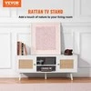TV staliukas VEVOR Baltas rotango televizoriaus stovas