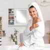 Relaxdays Baltas veidrodinis spintelė su 5 lentynomis