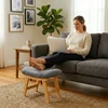 Relaxdays Bambukinė ir medžiaginė taburetė