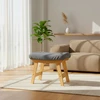 Relaxdays Bambukinė ir medžiaginė taburetė